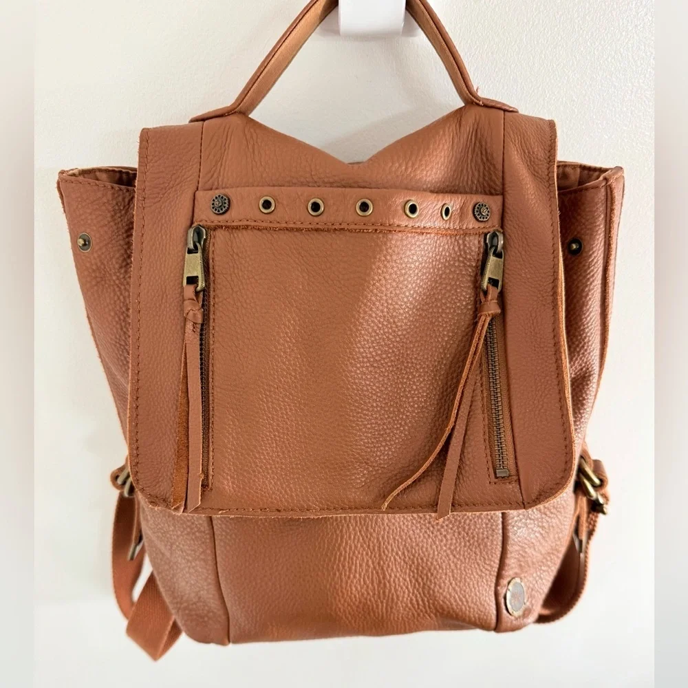 The Sak Cognac Leather Backpack